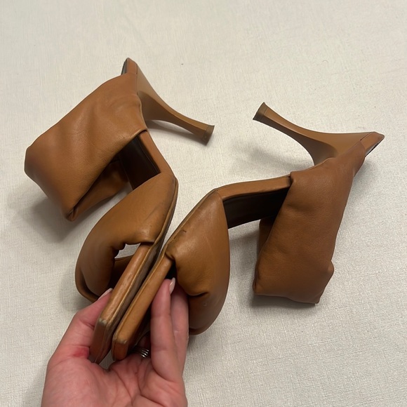 ALOHAS Twist Strap Mule in Tan/Brown Leather - Picture 4 of 8